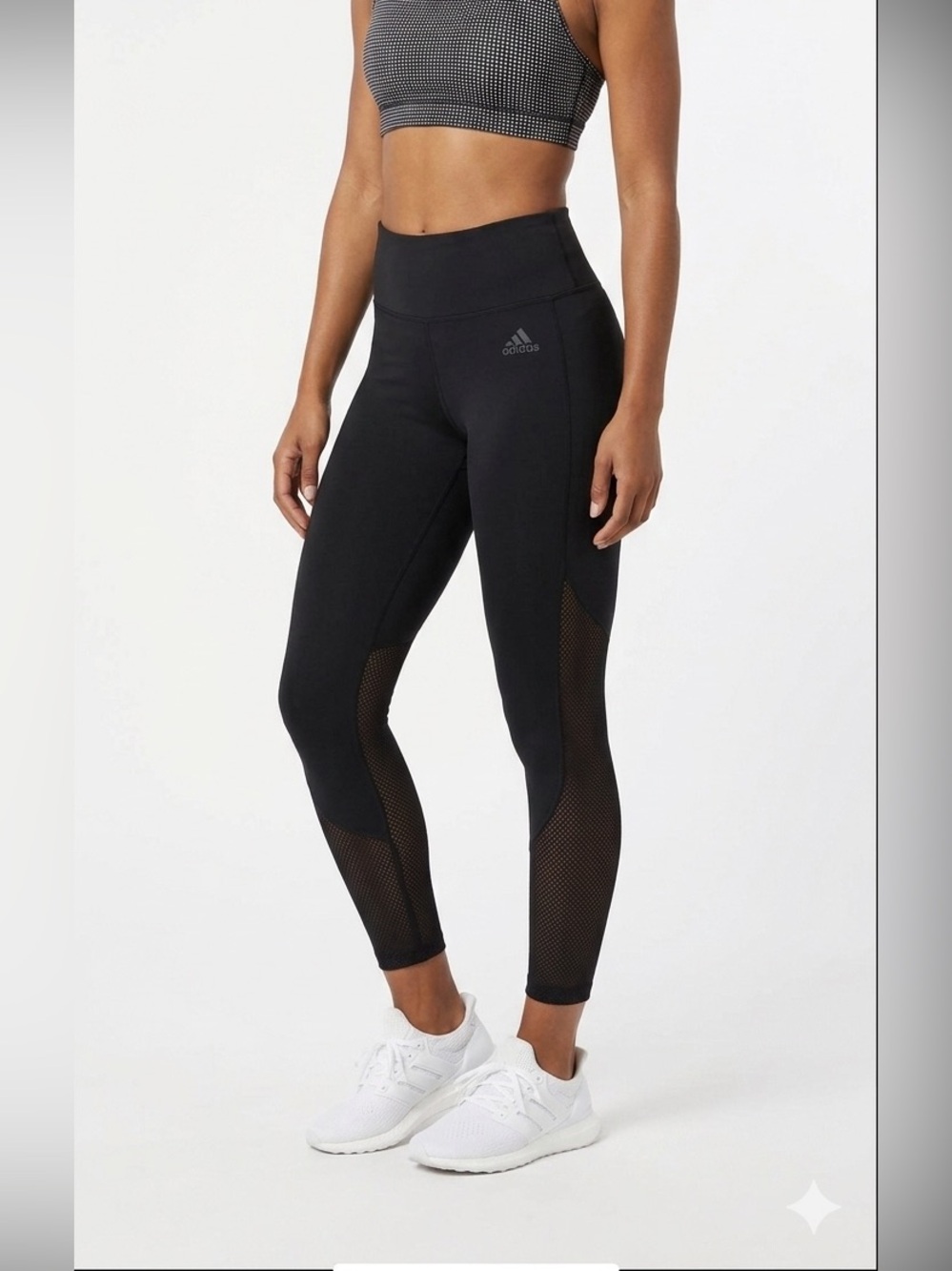 Adidas Climalite Performance 7/8 Leggings Black XS High-Rise Workout Gym Wear